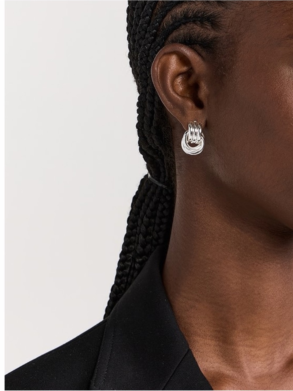 Heaven Mayhem Silver Baby Knot Earrings Statement